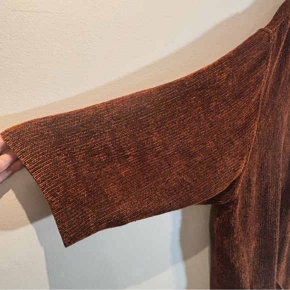 ZONDA NELLIS Sz S Oversized Textured Metallic Open Cardigan Colour Lagenlook - Picture 6 of 9